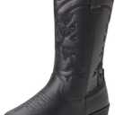 Boots - Girls' Western Cowboy Boots (Toddler/Girl) (3 Big Kid, Classic Black)