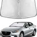 EcoNour Windshield Sunshade Compatible for Mazda 3 2014-2024 2025 2026, Sun Visor for Front Windshield & Window Sun Shade Cover, UV Heat Blocker & Protector, Car Accessories