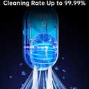 Toothbrush Holder & Toothbrush Cleaner, UV Toothbrush Sanitizer and Holder 2 Slots, Cleaning and Fan & Heat Drying, LED Smart Screen, Wall Mounted Tooth Brush Holder for Bathrooms (White)