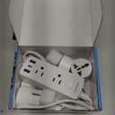 European Travel Plug Adapter, Olcorife Universal Travel Adapter for EU UK US AUS, 6 Outlets 3 USB Ports with 5ft Extension Cord, International Power Adapter for US to Europe UK AUS