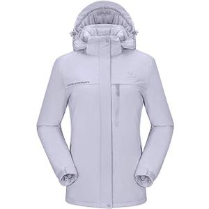 CAMEL CROWN Women’s Mountain Snow Waterproof Ski Jacket Detachable Hood Windproof Fleece Parka Rain Jackt Winter Coat
XXL