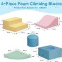 MIND&ACTION 5-Piece Climbing Toys for 1 Year Old, Toddler Climbing Toys Indoor, Soft Play Set Baby Foam Climbing Blocks, Extra large