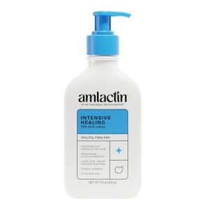AmLactin Intensive Healing Body Lotion - Therapeutic Lotion for Extremely Dry Skin - No-Scrub Exfoliator and Moisturizer with 15% Lactic Acid AHA and Ceramides, 7.9 oz