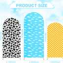 Arch Backdrop Cover Set of 3 4ft, 5ft, 6ft Premium Stretchy Spandex Backdrop Arch Stand Coverfor Birthday Wedding Party Graduation Baby Shower Decoration (Cartoon Story)