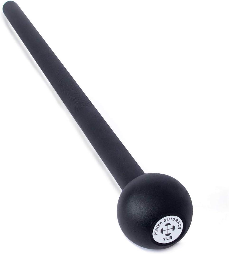 POWER GUIDANCE Steel Mace Macebell Cast Iron Training Full Body Workout, Shoulder, Core Strength, Muscles, Joints (7lb to 25lb)