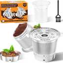 2 Pack Reusable K Cups for Keurig- All Stainless Steel Coffee Pods for Keurig 1 Prong Coffee Machine, No Seal Gasket, Non Plasic, Heat Safe, All in One Set