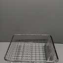 Fanbsy Large Dish Drainer Rack in Sink Adjustable, Expandable 304 Stainless Steel Metal Dish Drying Rack Organizer with Stainless Steel Utensil Holder Over Inside Sink Counter, Rustproof, 15.28 l X 13.23 W X 5.91 h