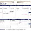 Large Weekly Planner - 17" x 12" Spiral Weekly Calendar, 52 Weekly Goals Schedule Planner for Planning and Organizing Family Activities, Meal Tracker, Undated