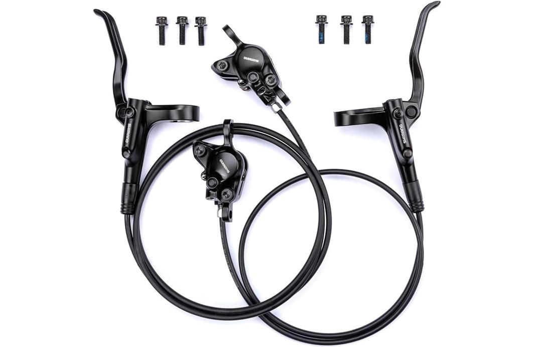 ShimanoOEM MT200 Hydraulic Brakes, 2 Piston Left Front 800mm Right Rear 1500mm MTB Hydraulic Brakes, Dual Disc Brakes Fit 160mm / 180mm Rotors Hydraulic Disc Brakes