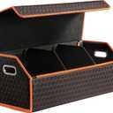 Fyzeoty Car Trunk Organizer for SUV and Sedan, Orange-Honeycomb, 29.5 in (XL)