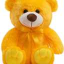 Super Color Teddy Bear Stuffed Animals Plush Toy for Children Girlfriend Family Congratulations Baby Shower Birthday Yellow 14 inch