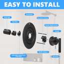 T2901BL Shower Handle Compatible with Moen Gibson Posi-Temp Valve Trim Kit, Matte Black Shower Compatible with Moen Gibson Posi-Temp Shower/Tub 2510/2520/2570/2590 Pressure balanced Valves