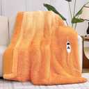 RUJIPO Heated Electric Blanket ThrowFaux Fur with Soft Thick Sherpa,Warm Winter Birthday Gifts for Women Grandma10 Heat Settings,5 Time Settings with Fast Heating, 50x60, Cocoa Brown