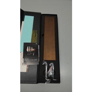 Strong Magnetic Knife Holder for Wall, Solid Acacia Wood Knife Bar with 4 Hooks, 3-Way Installation: No-Drill Wall Mount, Screw Mount, & Refrigerator Slip-Proof Magnet Strip