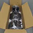 VIANIS Dusk to Dawn Outdoor Wall Lighting, Exterior Light Fixture Wall Mount for House Front Porch Light, Black Anti-Rust Aluminium Modern Outside Coach Lantern with Tempered Glass Shade for Garage (Standard 2-Pack)