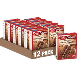 Betty Crocker Delights Super Moist German Chocolate Cake Mix, 13.25 oz. (Pack of 12)