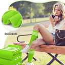 Senker Fashion Women's Knee High Socks Cotton Stockings for Women Long Striped Tube Boot Sock for Casual Outdoor Sport (Green)