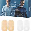 Nipple Covers for Running Men No Show Protection Men,160 PCS Nipple Tape Guards for Runners,Anti Chafing Marathon Use (Practice Nude/White Mix)