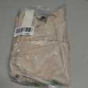 Women's Tops Long Sleeve Lace Scoop Neck A-line Tunic Blouse (Beige, M)