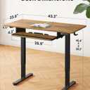 ErGear Electric Standing Desk with Keyboard Tray, 44x24 Inches Adjustable Height Sit Stand Up Desk, Home Office Desk Computer Workstation, Vintage Brown