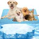 Dog Cooling Mat, Pet Cooling Pads for Dogs, Summer Cooling Bed for Cats, Portable Pet Cooling Cushion for Home or Outdoor (40x28IN, Blue)
