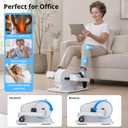 MOMODA Electric Pedal Exerciser for Seniors with Leg Support, White