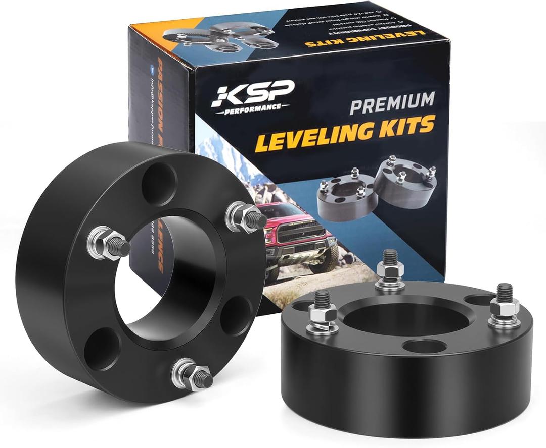 KSP 3" Front Leveling Kits for Silverado 1500 2WD/4WD 2007-2026, Sierra 2WD/4WD 2007-2026, 3 Inch Suspension Strut Spacers Lift Kits for Pickup with 6 Lug