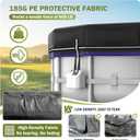 LXKCKJ 24 Ft Round Pool Covers for Above Ground Pools, Extra Thick 185G PE