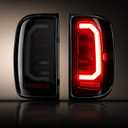 Animated Starting Sequence LED Tail Light Assembly, Compatible for 2014-2018 Chevy Silverado 1500 2500HD 3500HD, 2016-2018 GMC Sierra 3500HD, Taillight Brake Lamp (Full Housing with Integrated Bulbs)