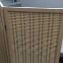 3 Panel Short Panel Divider Screen,3.95 FT Tall Bamboo Room Divider Folding Privacy Screen,Short Panel Divider Freestanding Room Divider for Room Seperation, Beige