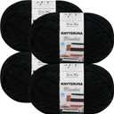 Knyteruna #6 Super Bulky Blanket Yarn for Crocheting  4 Skeins(Each 10.5oz/300g, 220yds/201m), Chunky Chenille Thick Plush Big Soft Yarn for Crocheting Knitting Blankets, Black