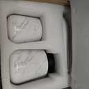 BosilunLife Bathroom Accessories Set 3 pcs - Bathroom Ceramic Foaming Soap Dispenser Set Farmhouse Marble Bathroom Decor, Foam Soap Dispenser and Toothbrush Holder/ Tumbler Cup, Tray