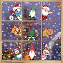 Christmas & Halloween Static Window Clings Set (20x30cm & 35x28cm),8-10 Designs/Pack, Removable Decals for Glass (Christmas Festive Carnival, Polyvinyl Chloride, Large)