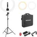 Neewer APP Control 16-inch LED Ring Light, Support Manual Touch Control with LCD Screen, Multiple Lights Control, 3200-5600K, Light Stand Included for Makeup YouTube Video Blogger Salon (White)