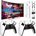 2026 New Wireless Retro Game Console, 23 Emulators and 40000+Games, with Dual 2.4G Wireless Controllers Plug and Play 4K HDMI TV Game Stick (128G) White