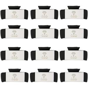 Loanzeg 12 pcs Bridesmaid Proposal Gifts 4.1 Inch Square Set of 12 Bachelorette Hair Claw Clips ideas Bridal Shower Gift for Wedding Party Favors (12pcs Black), 2Pack
