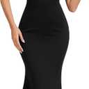 Womens Long Formal Dress Elegant Off Shoulder Slim Fit Gown for Prom, Wedding Bridesmaid Evening Parties (L)