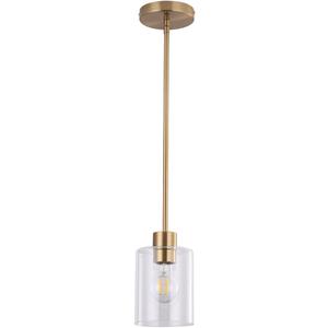 Brass Pendant Lights, Modern Farmhouse Pendant Light, Gold Light Fixture Kitchen Pendant Mini Hanging Light for Sink Island, Adjustable Height, Home Dcor Lighting (Brass 1 Pack stem Rod)