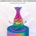 Miailuy 1.75mm Tricolor PLA Filament,2.2lbs/Spool-SilkRainbowCandy