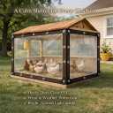 Clear Tarp with Grommets, 14Mil PVC Clear Plastic Tarps Heavy Duty Waterproof, for Vinyl Patio Enclosure, Patio Plastic Porch Enclosures for Winter and Chicken Coop Cover(8 * 10ft)