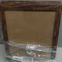 11x14 Picture Frame Set of 4, Made of Glass and Rustic Brown Wooden Frame, Display 8x10 Pictures with Mat or 11 x 14 Posters without Mat for Wall Mounting, Gallery Photo Frames