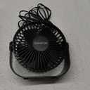 Gaiatop USB Desk Fan, 3 Speeds Strong Airflow, 5.5 Inch Portable 90° Rotate Quiet Cooling, Small Personal Table Fans for Bedroom Home Office Travel Black