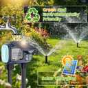 Solar Sprinkler Timer,Brass Inlet Hose Timer for Garden Hose,Programmable Water Timers,Plant Watering Devices,Garden Watering System, Rain Delay/Manual/Automatic Irrigation System, 2 Outlet