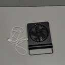 Small Desk Fan,Rechargeable USB Fan Battery Operated,Ultra Quiet, Strong Wind, 3 Speeds Travel Fans (Black)