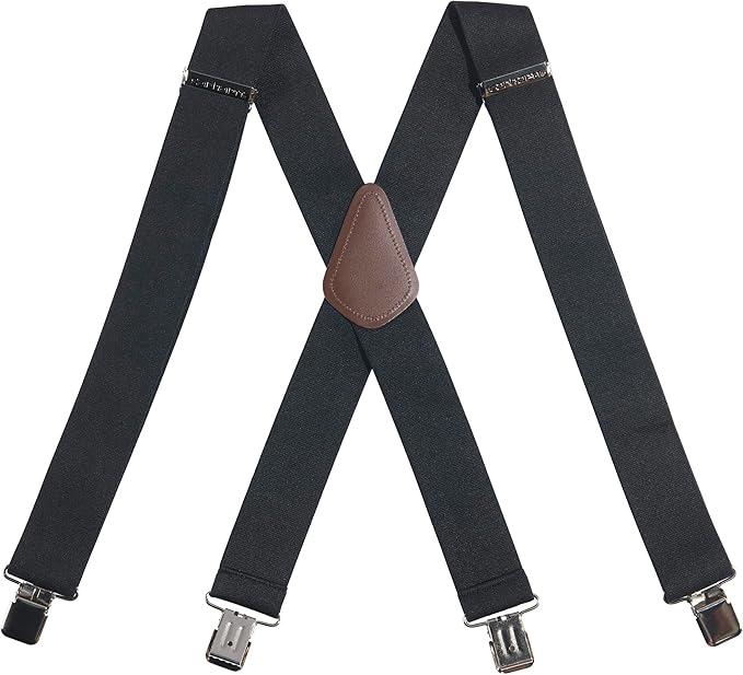Carhartt Men's A0005520 Rugged Flex® Elastic Two-Tone Suspenders (Elastic (Black))