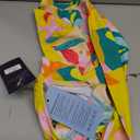 CARMEISON Girls Long Sleeve Swimsuit One Piece Bathing Suit Zipper UPF 50+ Rash Guard Swimwear Yellow Flowers 5T