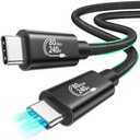 Fitee Thunderbolt 5 Cable 3FT Compatible, 80Gbps USB C Data Transfer Cable, 240W Charging, 120Gbps Video Bandwidth, 16K/Dual 8K, Braided USB C Video Cables for Monitor, MacBook Pro, Mac mini, PSSD