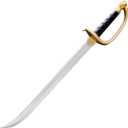 Caribbean Pirate Sword Prop for Cosplay, LARP, Costume Parties - Replica for Adults