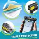 Hiearcool Waterproof Phone Pouch, IPX8 Waterproof Phone Case for iPhone 17/16/15/14 Pro Max, Cell Phone Dry Bag for Beach & Cruise Essentials, Touch Screen, Lanyard Included, 2 Pack (Fits Up to 8.9)