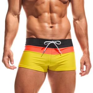 Taddlee Swimsuits Men's Swim Boxer Trunks Sexy Swimwear Square Cut Board Shorts (Xy02, XL)